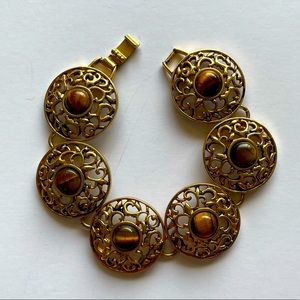 Etienne Aigner Tiger’s Eye bracelet.